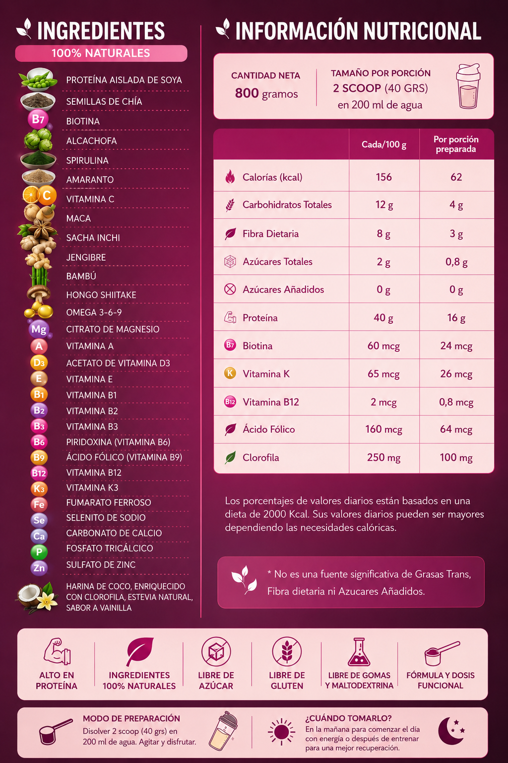 Colágeno Vegano 800g